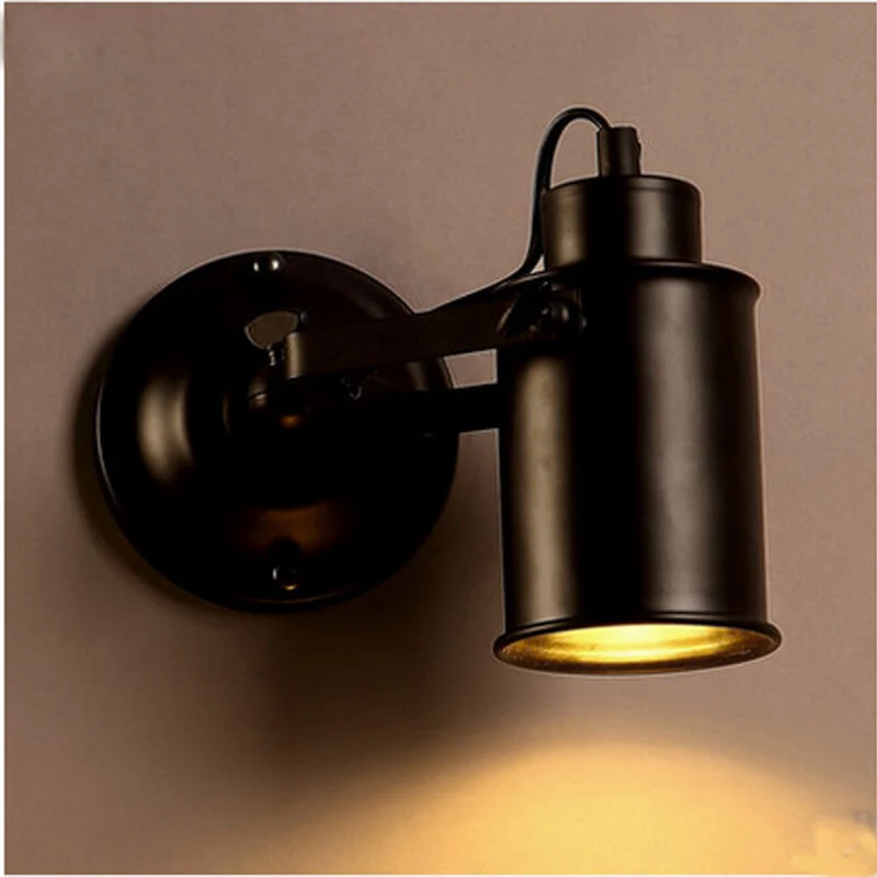 Euroselle Wrought Iron Wall Sconce With Adjustable Arm