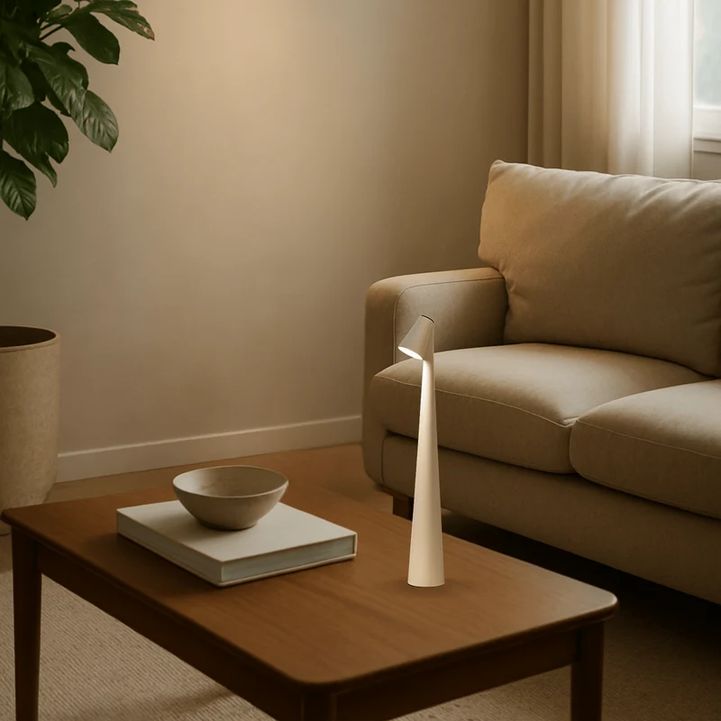 Euroselle Cordless Metal Table Lamp With Rechargeable Battery