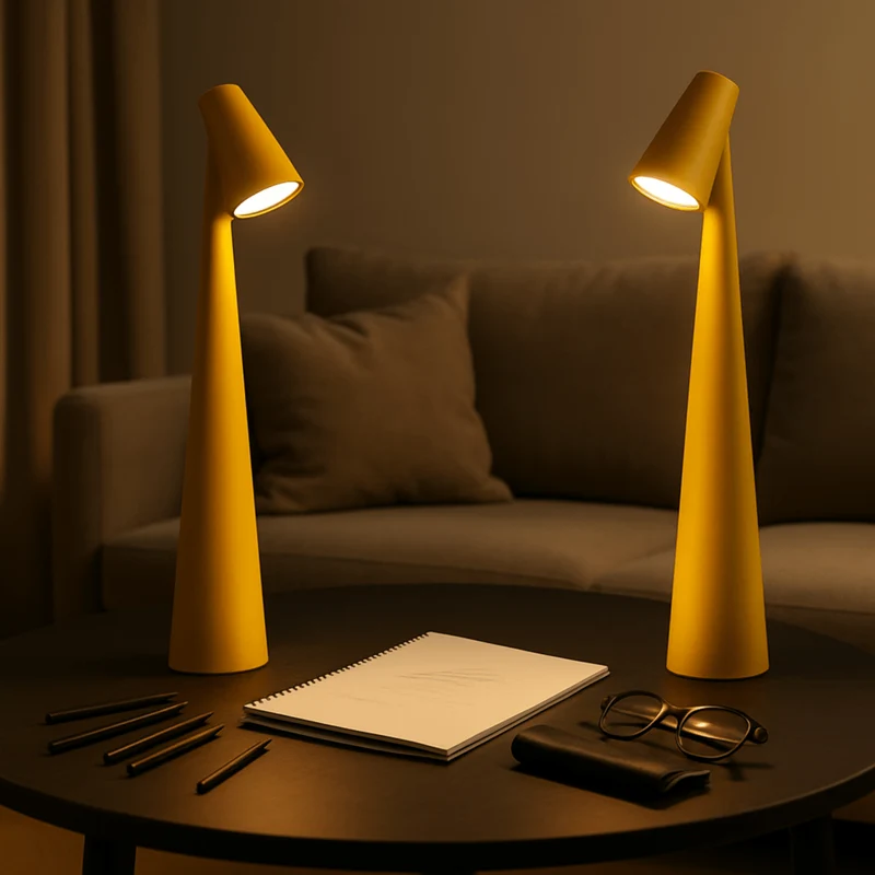 Euroselle Cordless Metal Table Lamp With Rechargeable Battery