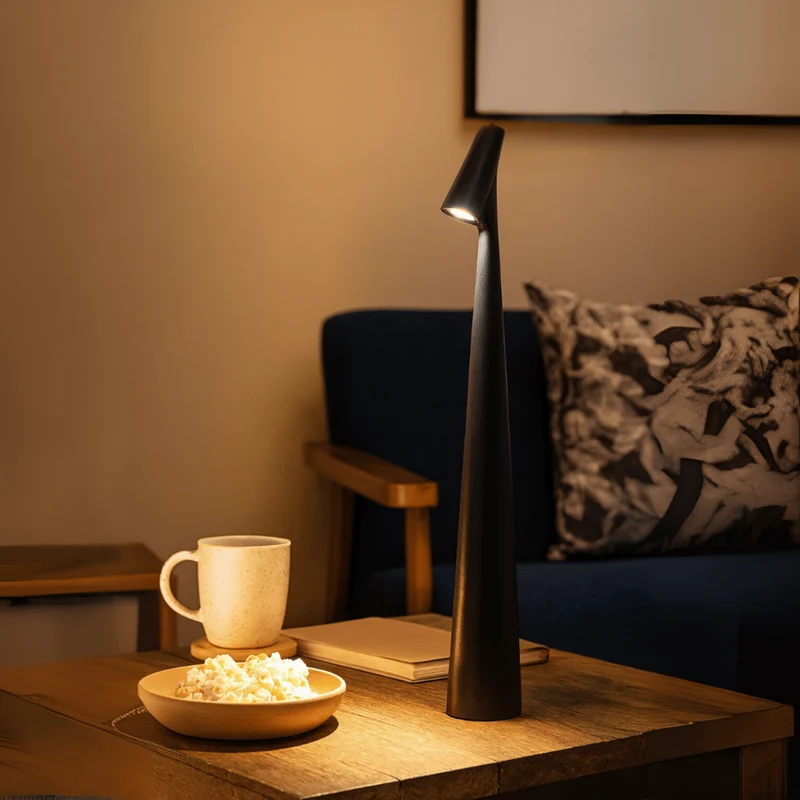 Euroselle Cordless Metal Table Lamp With Rechargeable Battery