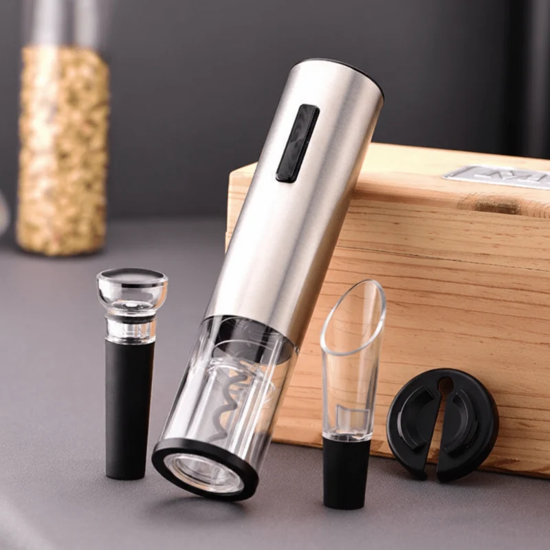 Euroselle All-in-One Electric Wine Opener With Vacuum Stopper And Foil Cutter