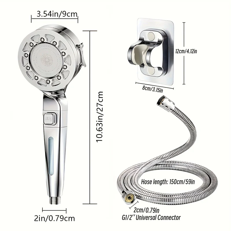 Euroselle High-Pressure Rainfall Shower System With Swivel Control