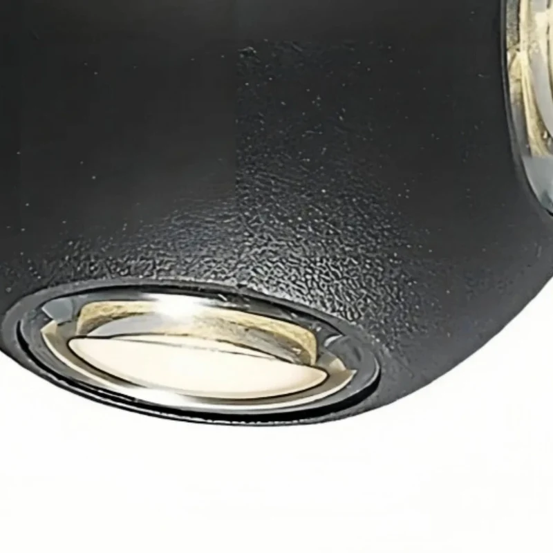 Euroselle Outdoor Wall Lamp LED Waterproof Black Metal Exterior Lighting Fixture For Porch And Patio