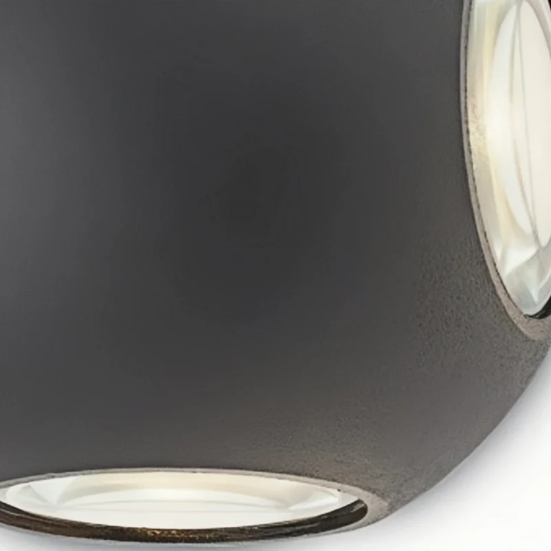 Euroselle Outdoor Wall Lamp LED Waterproof Black Metal Exterior Lighting Fixture For Porch And Patio