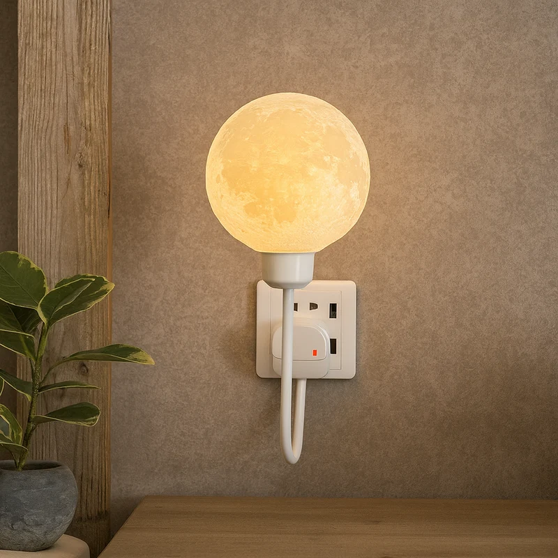 Euroselle Moon Design LED Wall Sconce Warm White Indoor Decorative Light