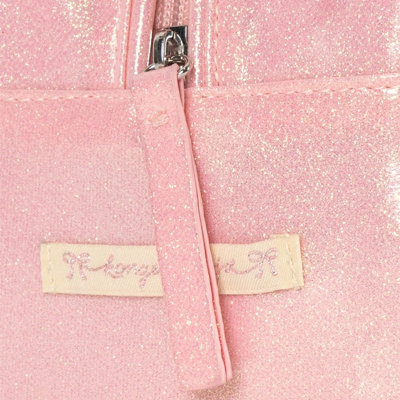 Katzen-Pouch in Cerise-Glitzerrosa