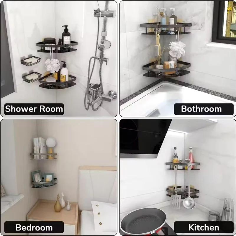 Euroselle Modern Corner Storage For A Neatly Organized Shower