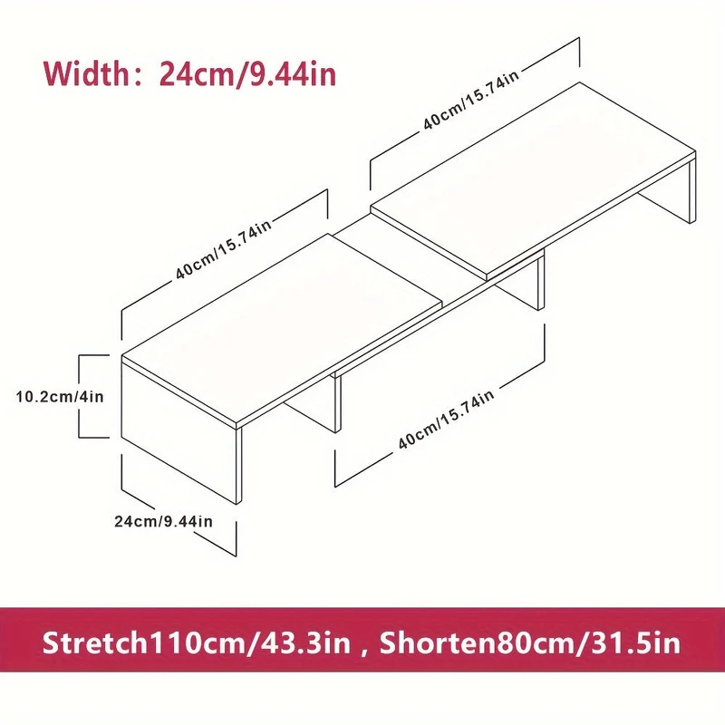Euroselle Adjustable Dual Monitor Mount With Laptop And Accessory Organizer