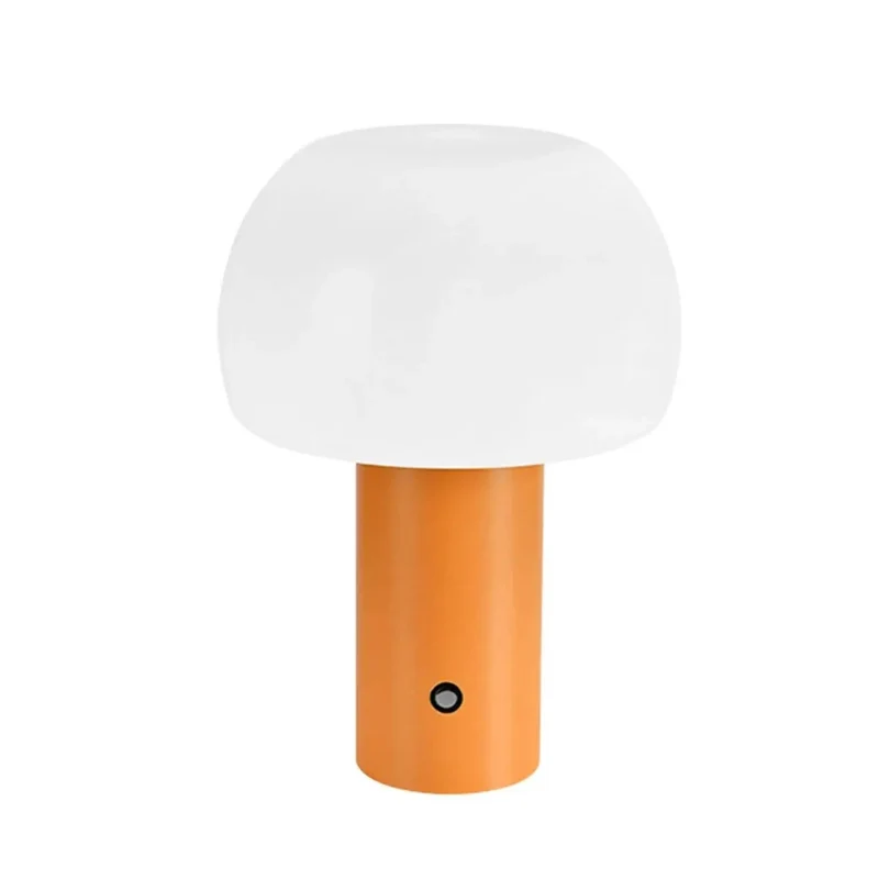 Euroselle Mushroom LED Table Lamp Iron Acrylic Cordless Rechargeable With Touch Switch