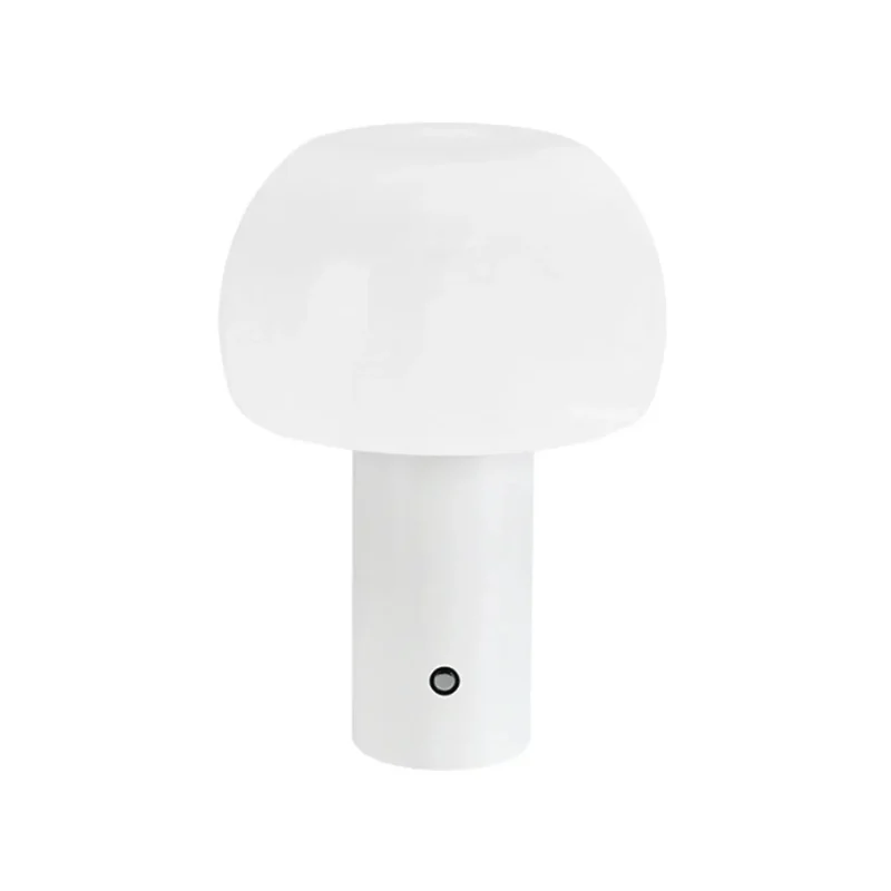 Euroselle Mushroom LED Table Lamp Iron Acrylic Cordless Rechargeable With Touch Switch