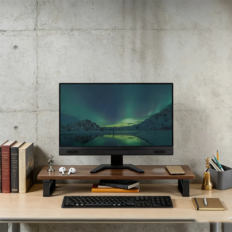 Euroselle Foldable Wooden Laptop And Tablet Stand For Ergonomic Desk