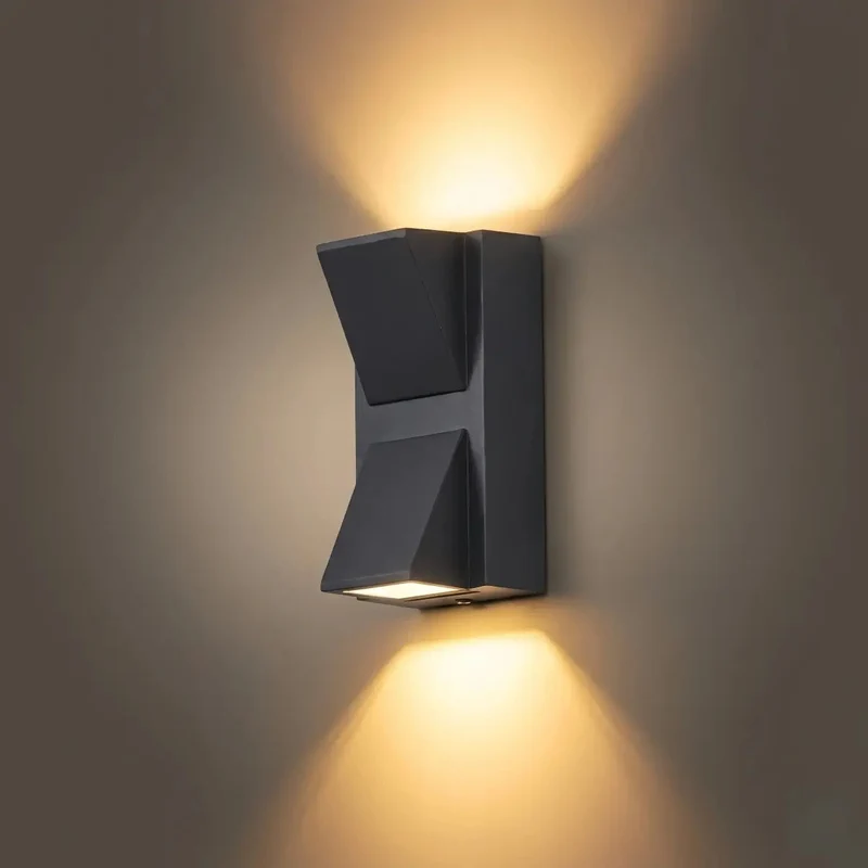 Euroselle Outdoor Wall Lamp, Metal Waterproof LED Garden Light, Hardwired
