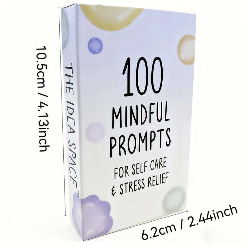 100 Mindful Prompt Cards for Self Care and Stress Relief Euroselle