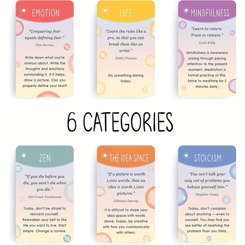 100 Mindful Prompt Cards for Self Care and Stress Relief Euroselle