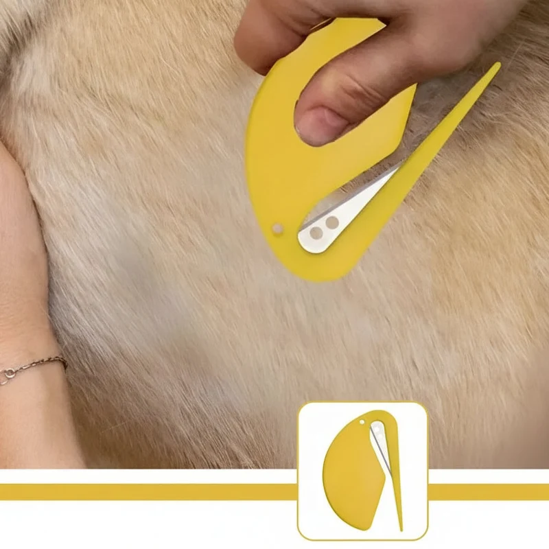 Euroselle Detangling Dog Brush With Safe Stainless Steel Blades