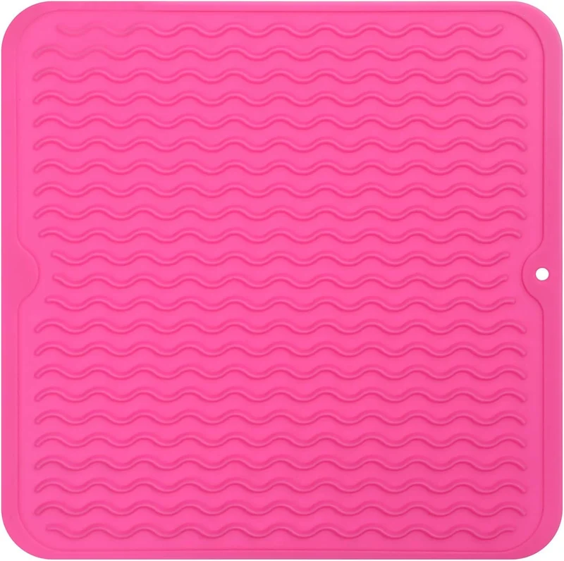 DrySafe Silicone Dish Mat By Euroselle For Heat And Water Protection On Counters