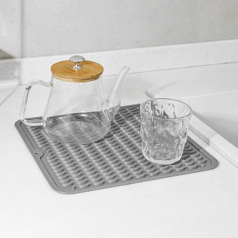 DrySafe Silicone Dish Mat By Euroselle For Heat And Water Protection On Counters