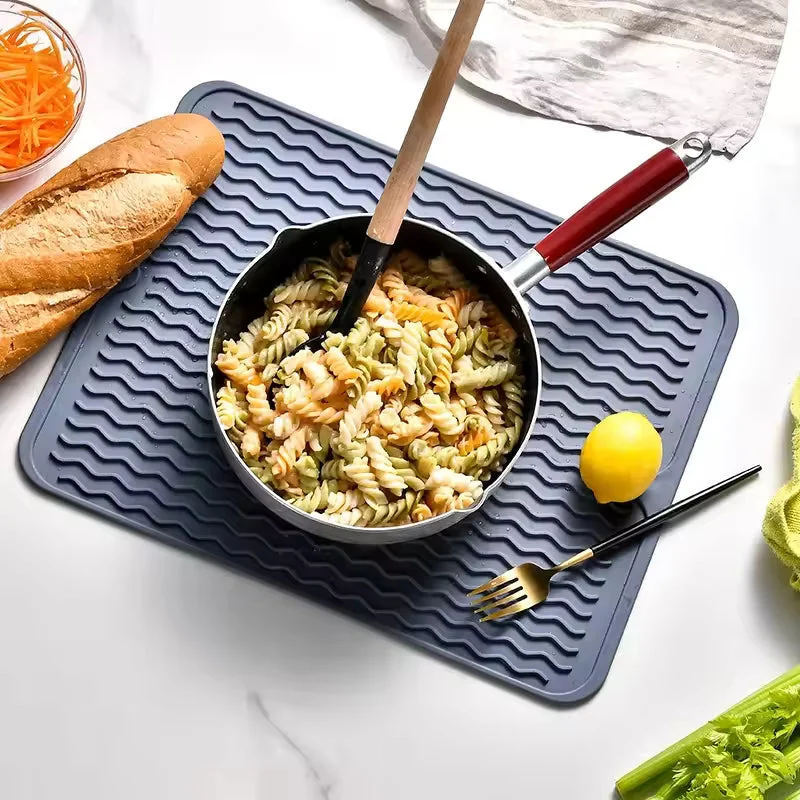 DrySafe Silicone Dish Mat By Euroselle For Heat And Water Protection On Counters
