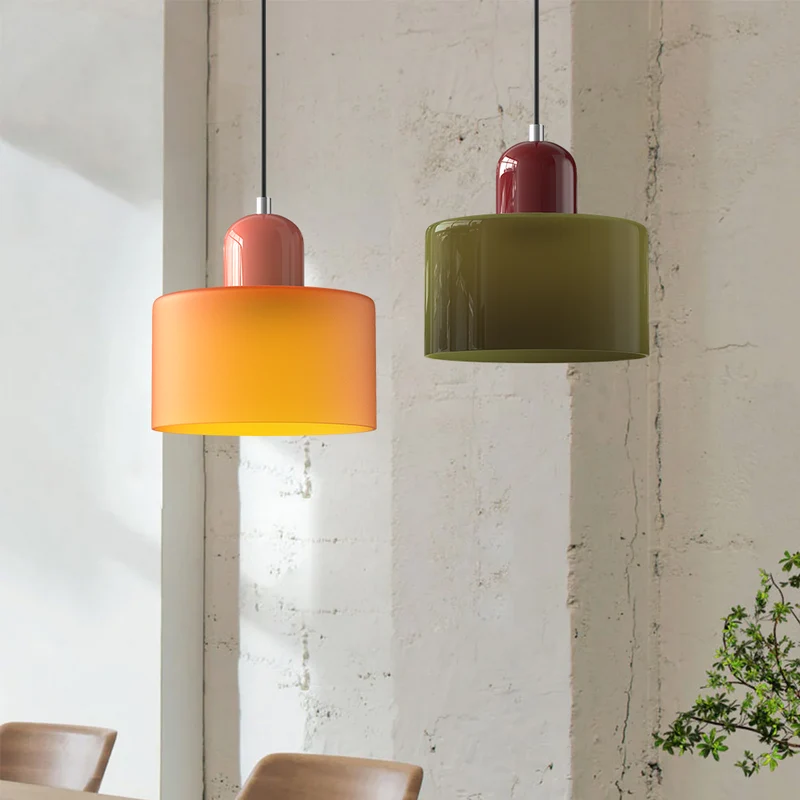 Euroselle Pendant Light With Pink Terracotta Glass Shade E27 Adjustable Cord