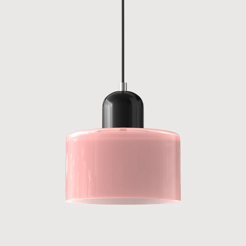 Euroselle Pendant Light With Pink Terracotta Glass Shade E27 Adjustable Cord