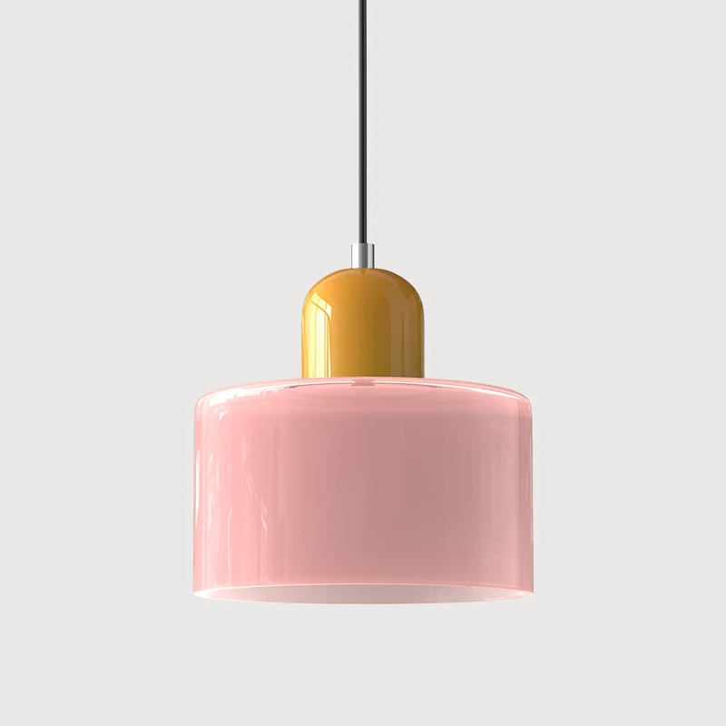 Euroselle Pendant Light With Pink Terracotta Glass Shade E27 Adjustable Cord