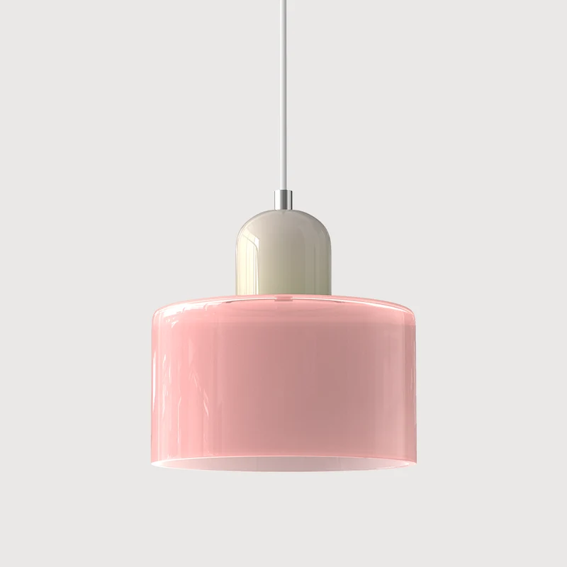 Euroselle Pendant Light With Pink Terracotta Glass Shade E27 Adjustable Cord