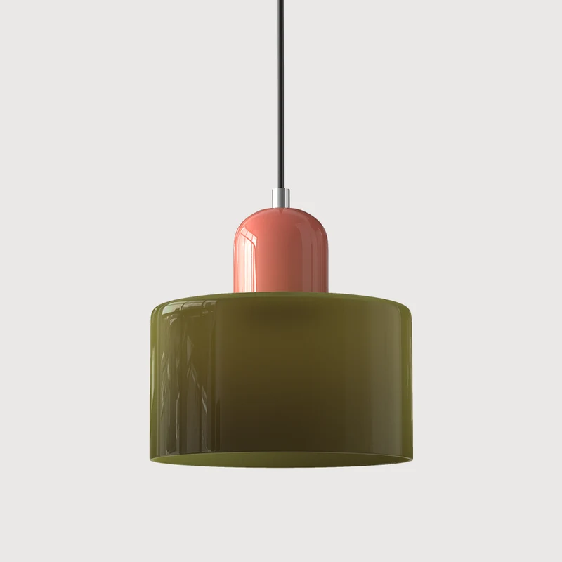 Euroselle Pendant Light With Pink Terracotta Glass Shade E27 Adjustable Cord