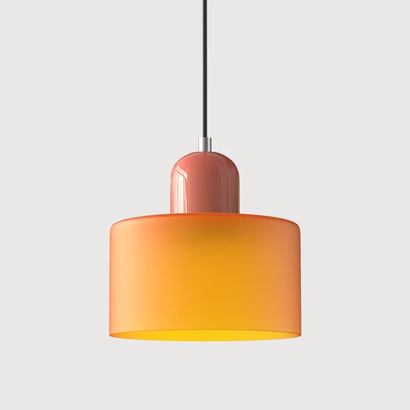 Euroselle Pendant Light With Pink Terracotta Glass Shade E27 Adjustable Cord