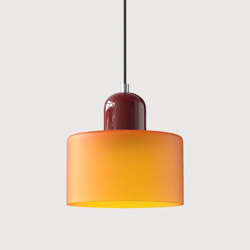 Euroselle Pendant Light With Pink Terracotta Glass Shade E27 Adjustable Cord