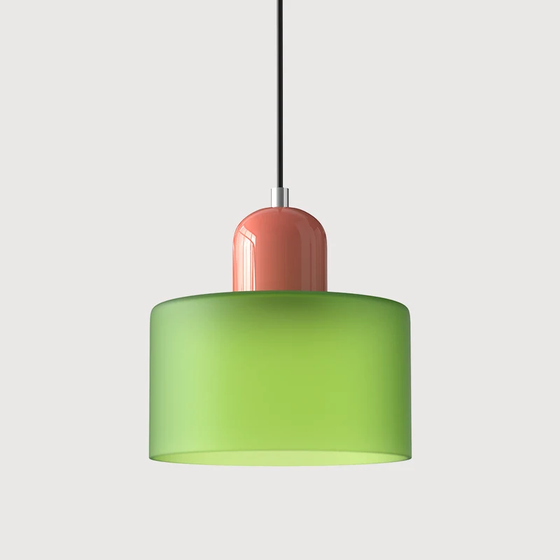 Euroselle Pendant Light With Pink Terracotta Glass Shade E27 Adjustable Cord