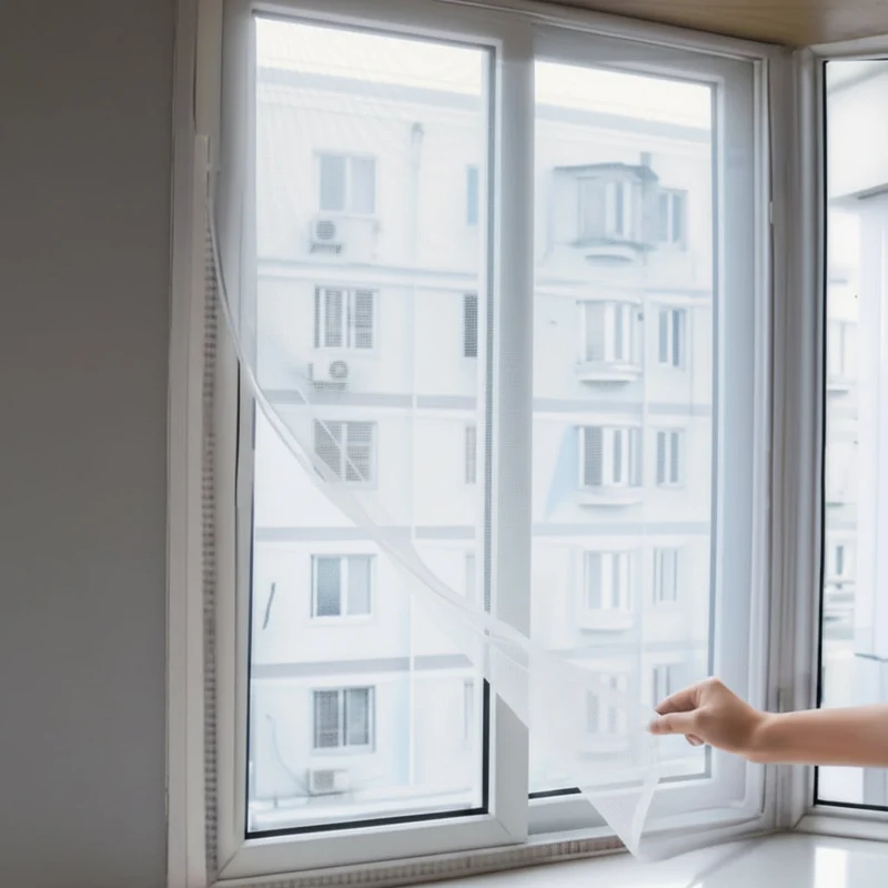 Euroselle Self-Adhesive Mosquito Window Net Kit For Windows