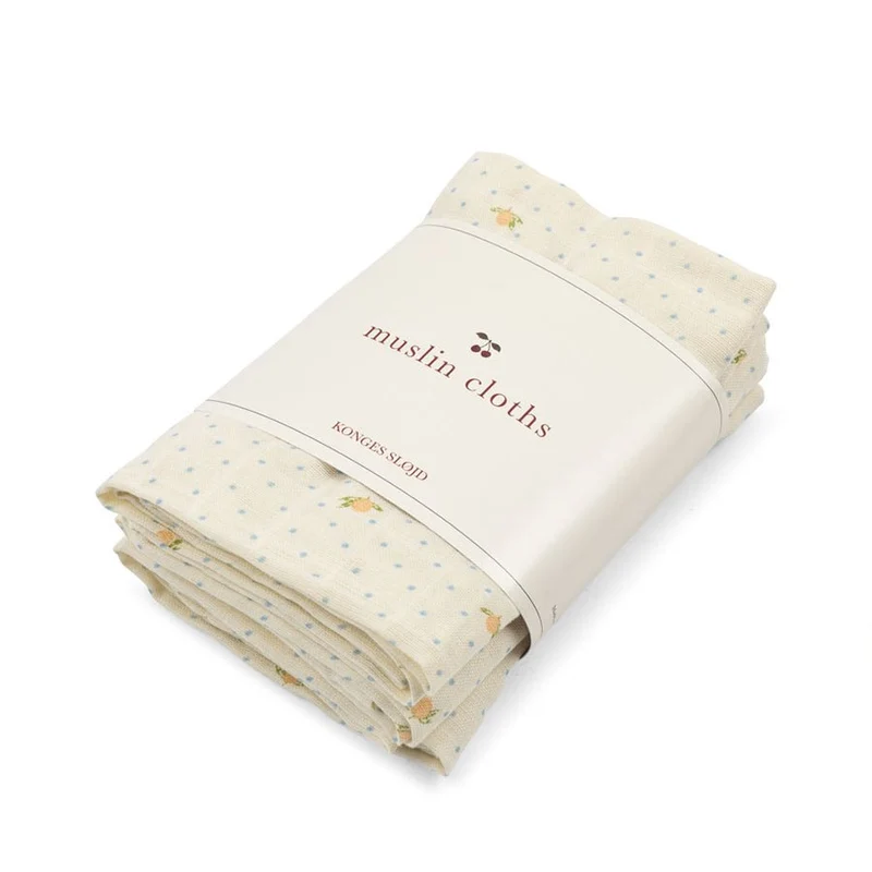 3er-Pack Musselin Stoffwindeln Lemon Dot