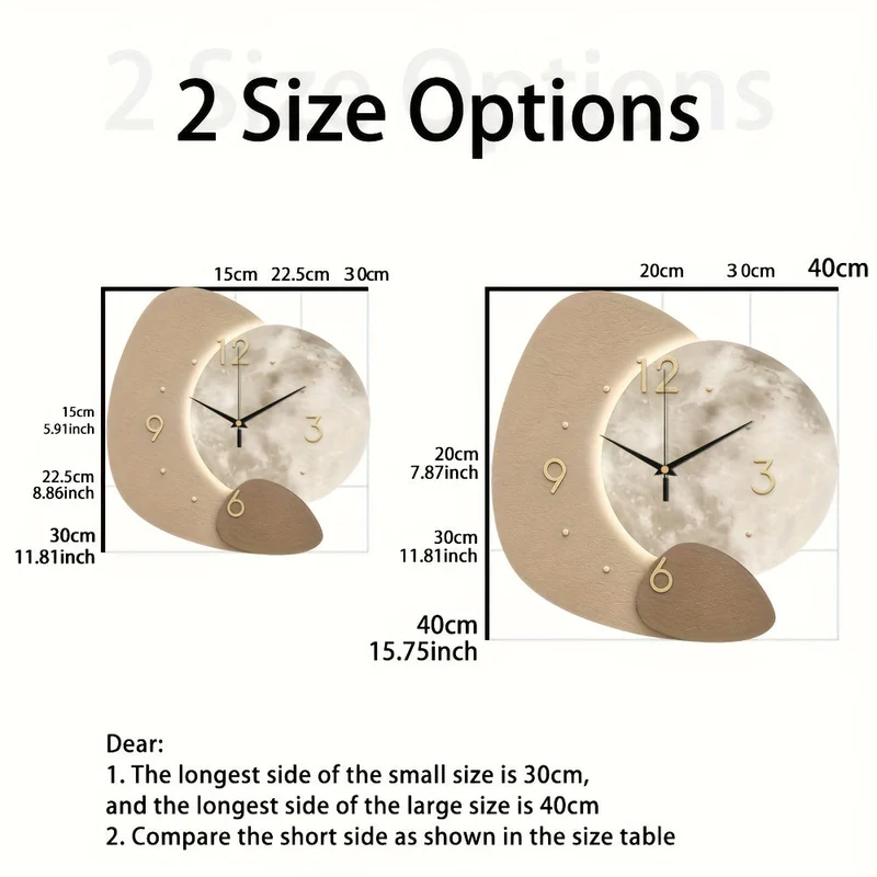 Euroselle Designer Wooden Wall Clock With Golden Highlights