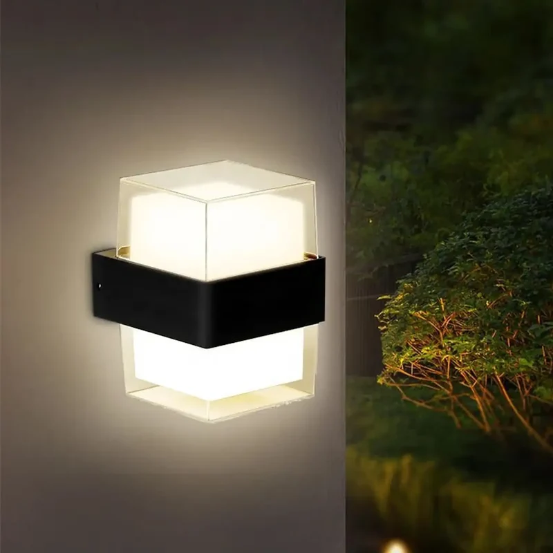 Euroselle Outdoor LED Dual Head Wall Lamp, Weather-Resistant, Wall Mounted