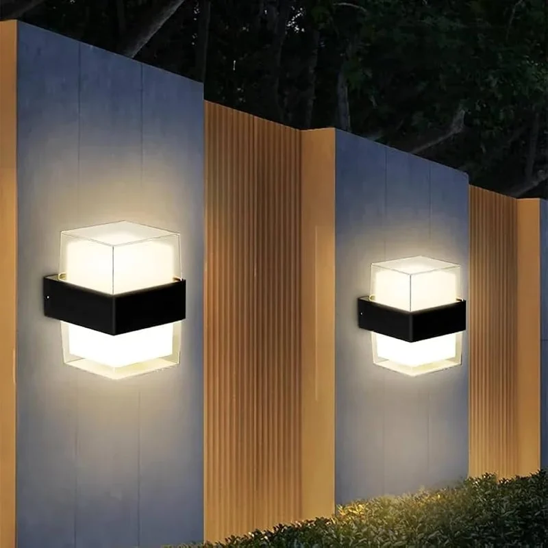 Euroselle Outdoor LED Dual Head Wall Lamp, Weather-Resistant, Wall Mounted