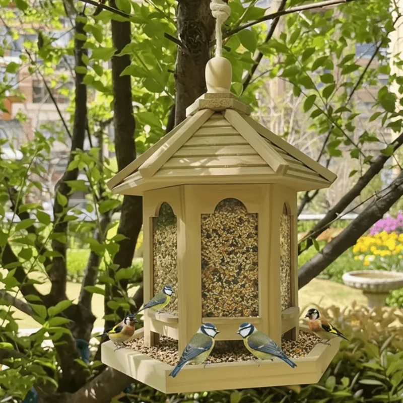 Euroselle Sustainable Wooden Birdhouse With Handmade Water System