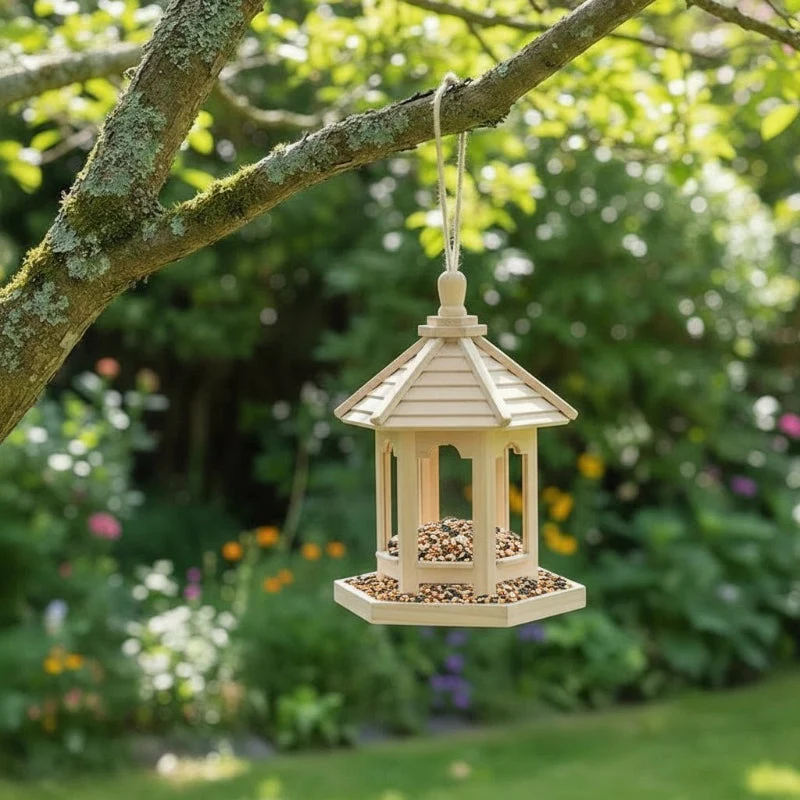 Euroselle Sustainable Wooden Birdhouse With Handmade Water System