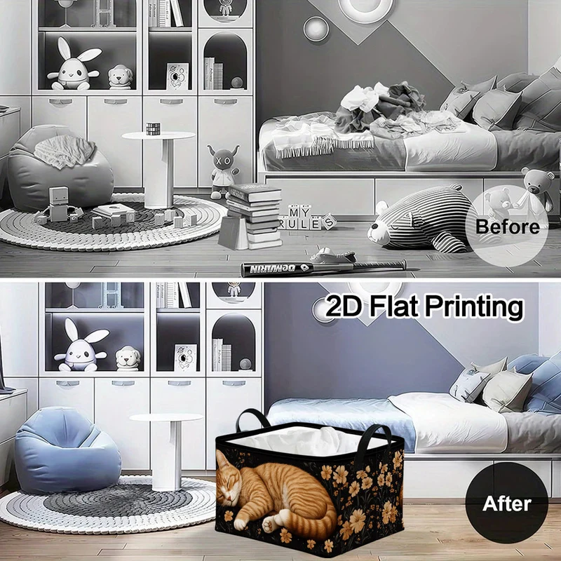 Euroselle Foldable Floral Storage Organizer With Large Capacity