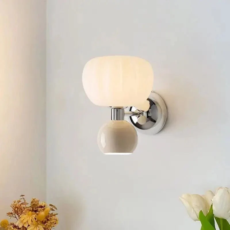 Euroselle Cream Resin Wall Sconce 20x21 Cm G9 Base Indoor Lighting