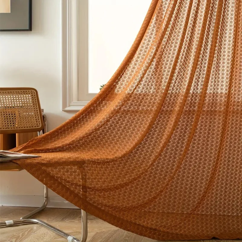 Euroselle Boho Crochet Light Filtering Curtain Panel