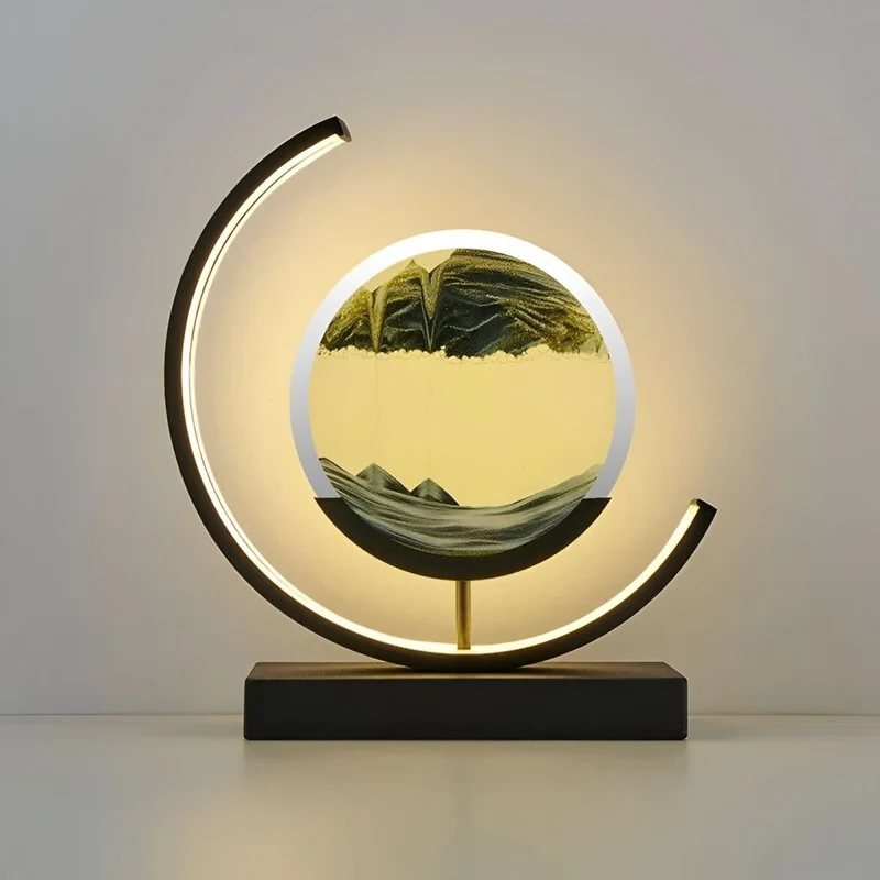 Euroselle Calming Sand Lamp With Gentle Motion And Mood Lighting