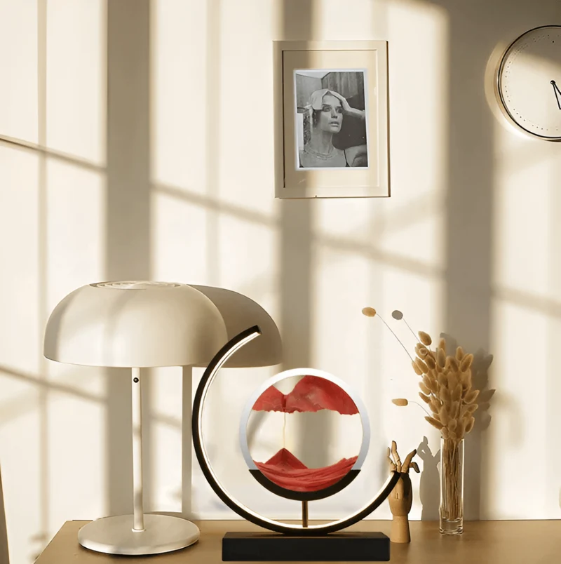 Euroselle Calming Sand Lamp With Gentle Motion And Mood Lighting