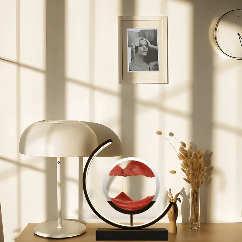 Euroselle Dimmable LED Floor Lamp With Flowing Sand Visuals For Relaxing Ambient Atmosphere