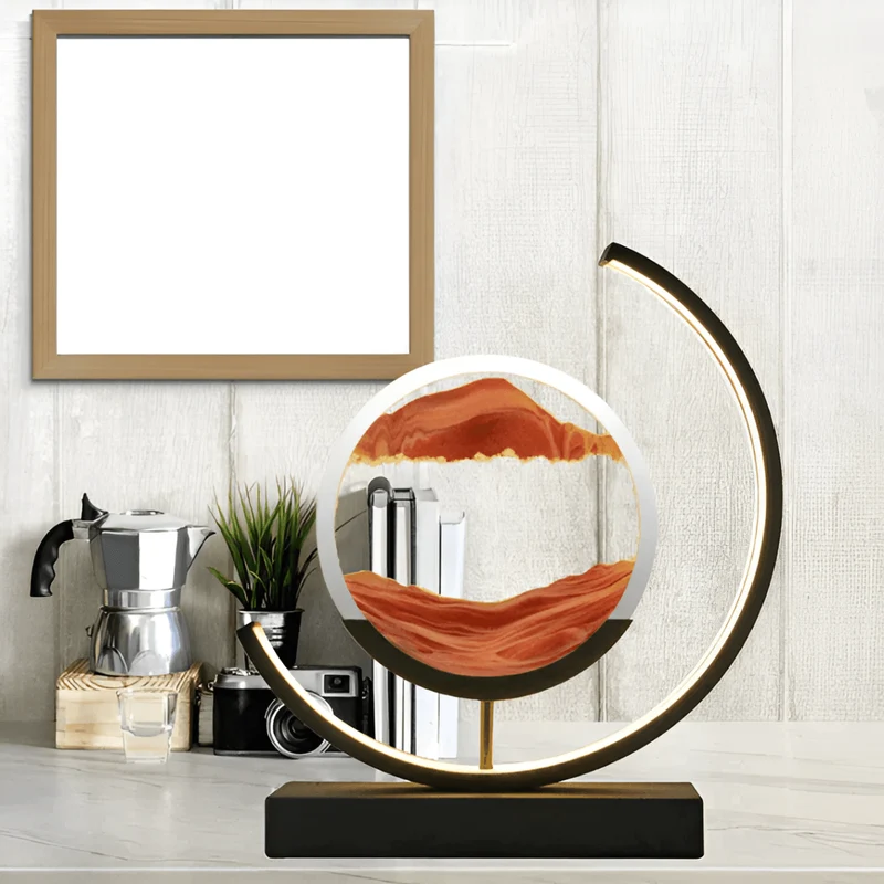 Euroselle Dimmable LED Floor Lamp With Flowing Sand Visuals For Relaxing Ambient Atmosphere