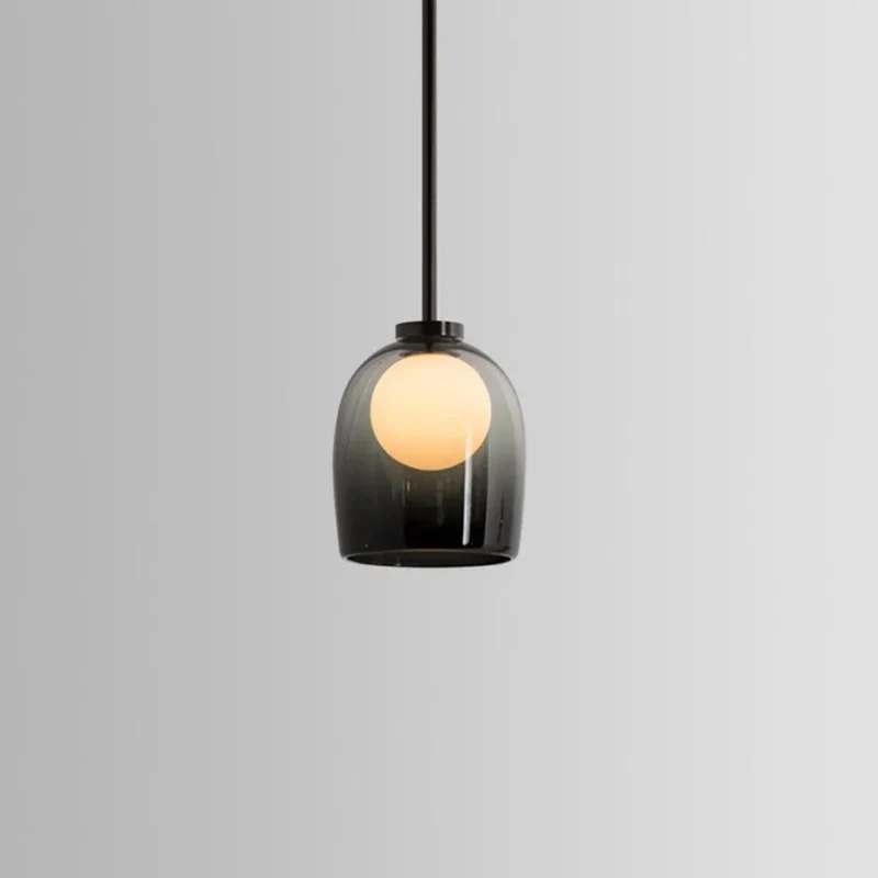 Euroselle Pendant Lamp With Clear Glass Shade And Adjustable Cord Bi-Pin Bulb