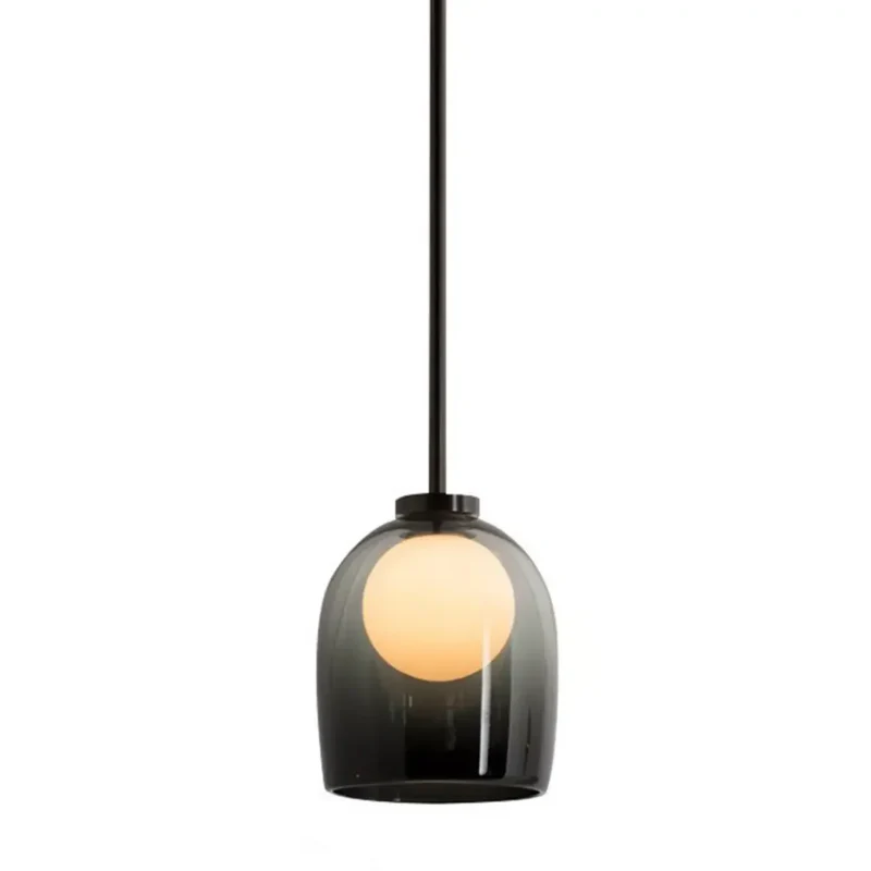 Euroselle Pendant Lamp With Clear Glass Shade And Adjustable Cord Bi-Pin Bulb
