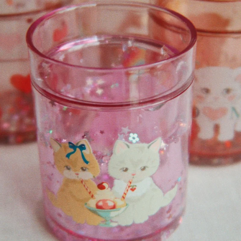 2er-Pack Glitzerbecher Kitty Gelateria