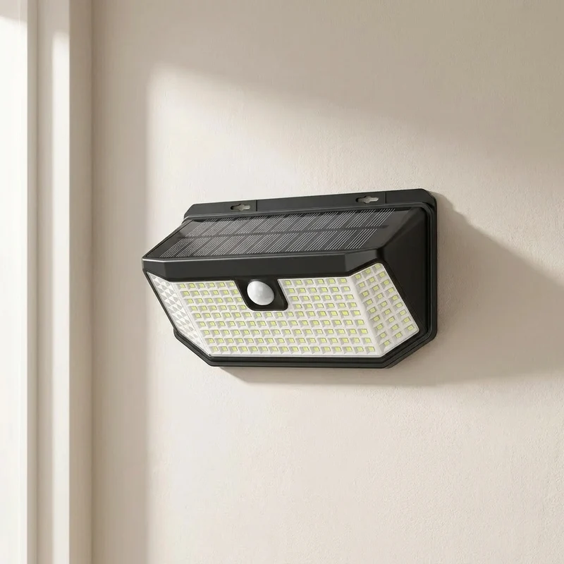 Euroselle Solar Motion Sensor Outdoor Security Light 182 LED Beads IP65 Wall Lamp