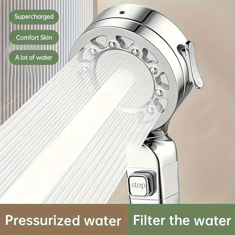 Euroselle Modern Square Rainfall Shower System With Powerful Massage Spray