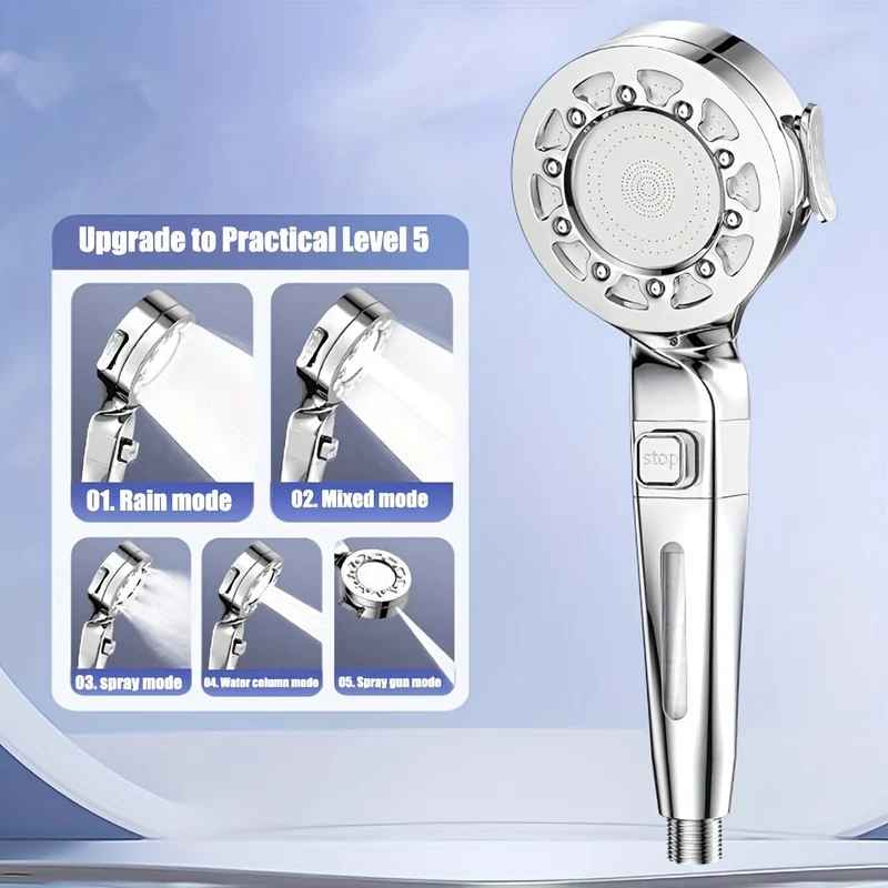 Euroselle Modern Square Rainfall Shower System With Powerful Massage Spray